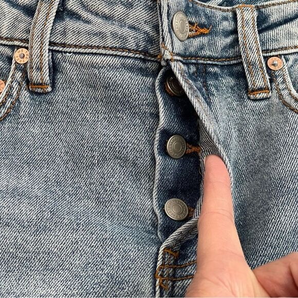 NWT Free People We The Free Avery Bermuda Denim Jean Short Size 25 Pacific Blue - Picture 8 of 13